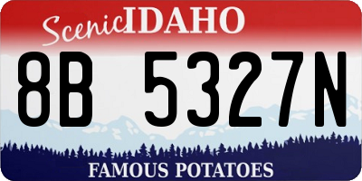 ID license plate 8B5327N