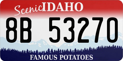 ID license plate 8B5327O