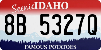 ID license plate 8B5327Q
