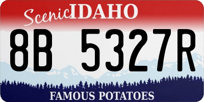 ID license plate 8B5327R