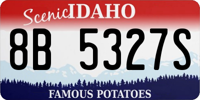 ID license plate 8B5327S