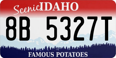 ID license plate 8B5327T