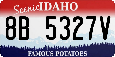 ID license plate 8B5327V