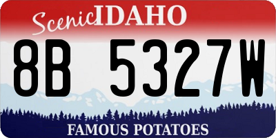 ID license plate 8B5327W