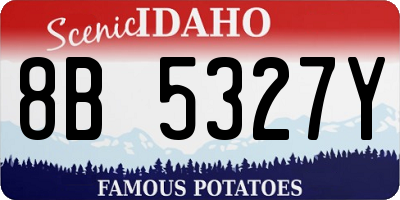 ID license plate 8B5327Y