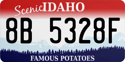 ID license plate 8B5328F