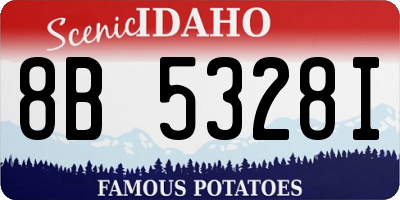 ID license plate 8B5328I