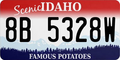 ID license plate 8B5328W