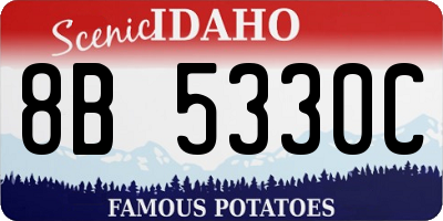 ID license plate 8B5330C