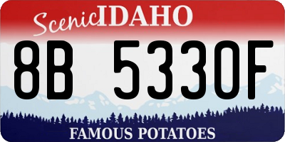 ID license plate 8B5330F