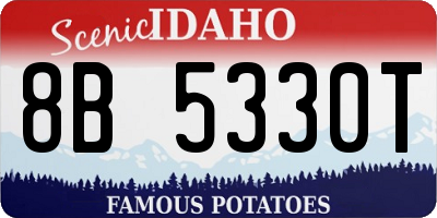 ID license plate 8B5330T