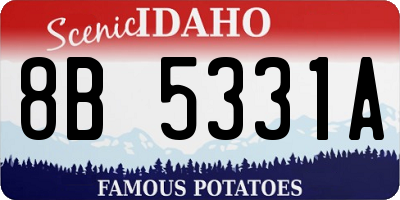 ID license plate 8B5331A