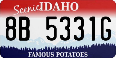 ID license plate 8B5331G