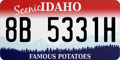 ID license plate 8B5331H