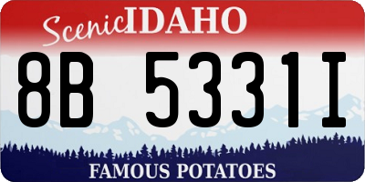 ID license plate 8B5331I