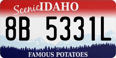 ID license plate 8B5331L