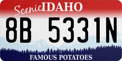 ID license plate 8B5331N