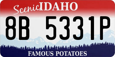 ID license plate 8B5331P