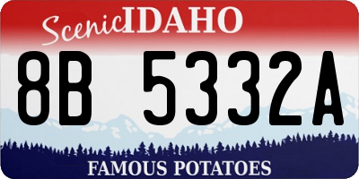 ID license plate 8B5332A