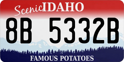 ID license plate 8B5332B