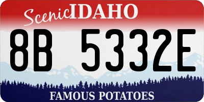 ID license plate 8B5332E