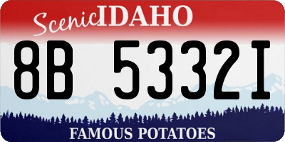 ID license plate 8B5332I