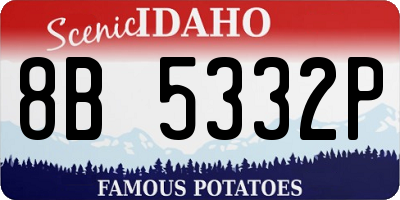 ID license plate 8B5332P