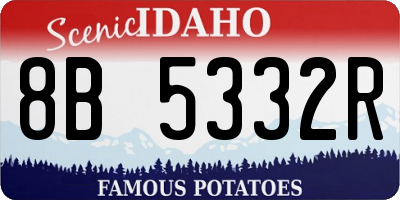 ID license plate 8B5332R