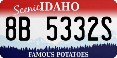 ID license plate 8B5332S