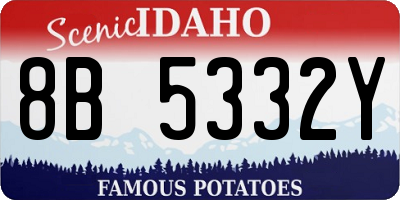 ID license plate 8B5332Y