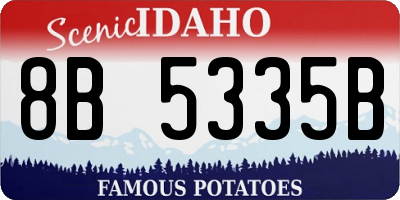 ID license plate 8B5335B