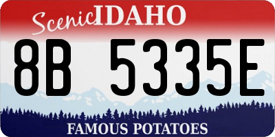 ID license plate 8B5335E