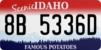 ID license plate 8B5336D