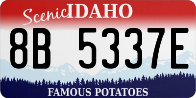 ID license plate 8B5337E