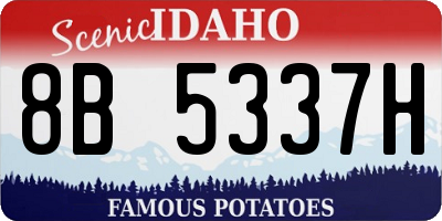 ID license plate 8B5337H