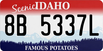 ID license plate 8B5337L