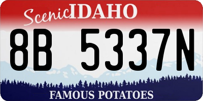 ID license plate 8B5337N