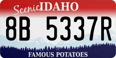 ID license plate 8B5337R