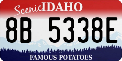 ID license plate 8B5338E