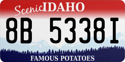 ID license plate 8B5338I