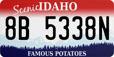ID license plate 8B5338N