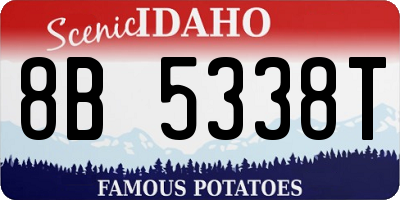 ID license plate 8B5338T