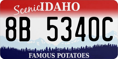 ID license plate 8B5340C