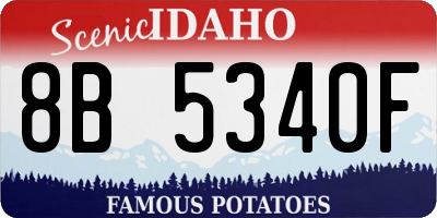 ID license plate 8B5340F