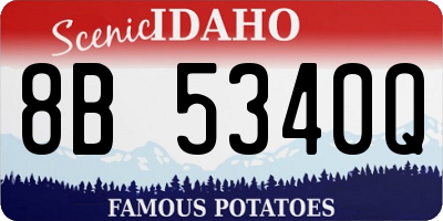 ID license plate 8B5340Q