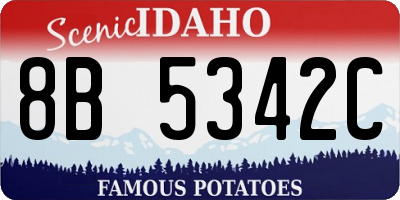 ID license plate 8B5342C