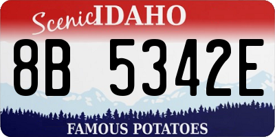 ID license plate 8B5342E
