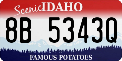 ID license plate 8B5343Q