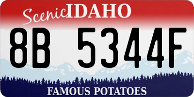ID license plate 8B5344F