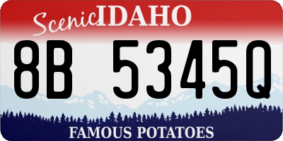 ID license plate 8B5345Q